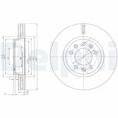 Brake Disc DELPHI BG4084
