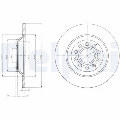 Brake Disc DELPHI BG4088