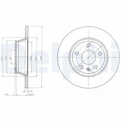 Brake Disc DELPHI BG4089