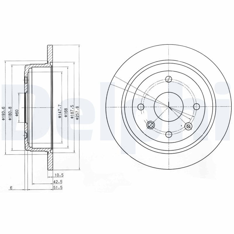 DELPHI BG4091 Brake Disc
