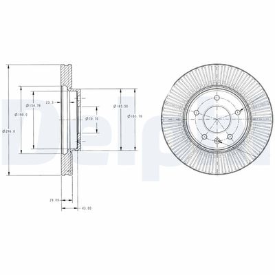 Brake Disc DELPHI BG4092C