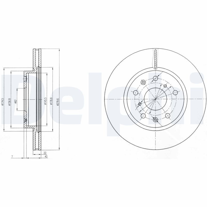 DELPHI BG4093 Brake Disc