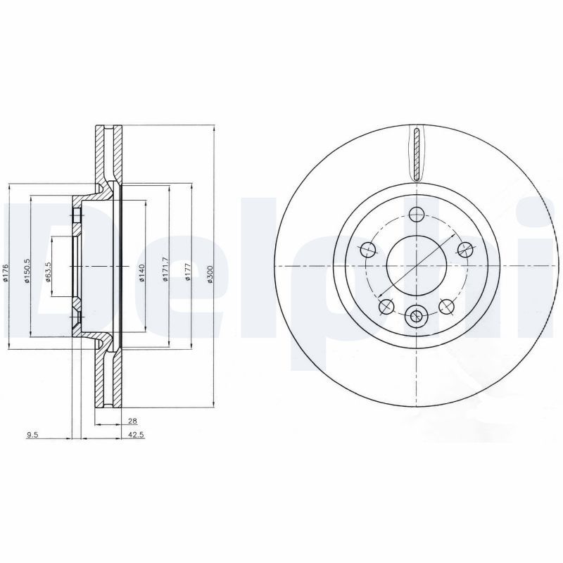 DELPHI BG4094 Brake Disc