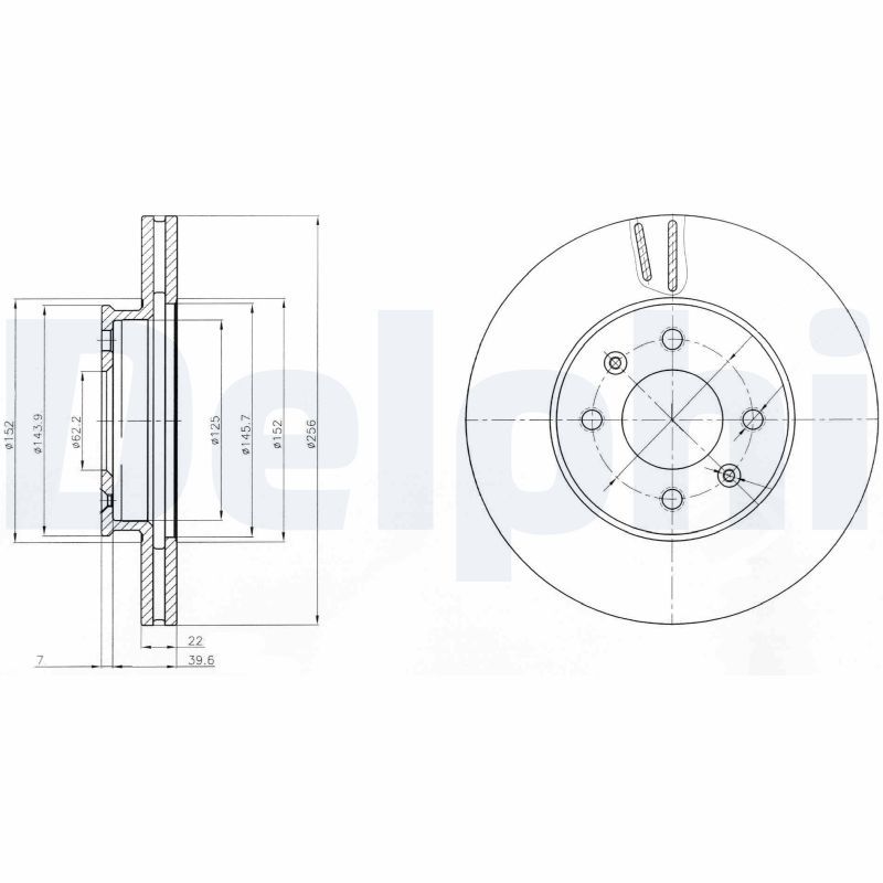 DELPHI BG4096 Brake Disc