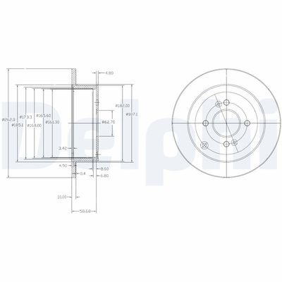 Brake Disc DELPHI BG4097