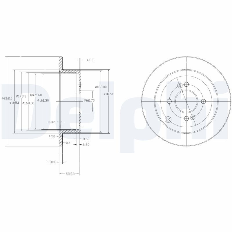 DELPHI BG4097C Brake Disc