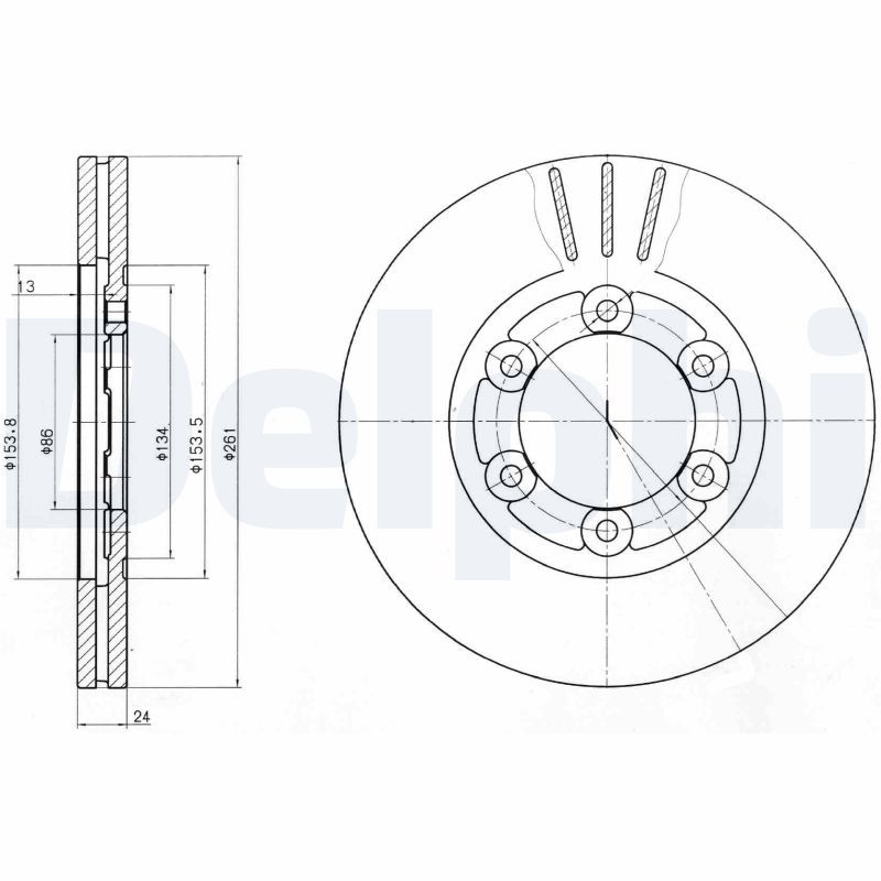 DELPHI BG4104 Brake Disc