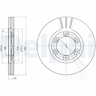 Brake Disc DELPHI BG4104