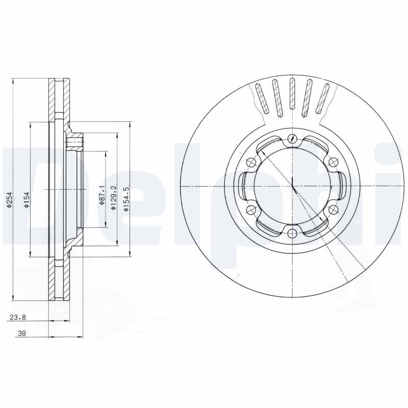 DELPHI BG4106 Brake Disc