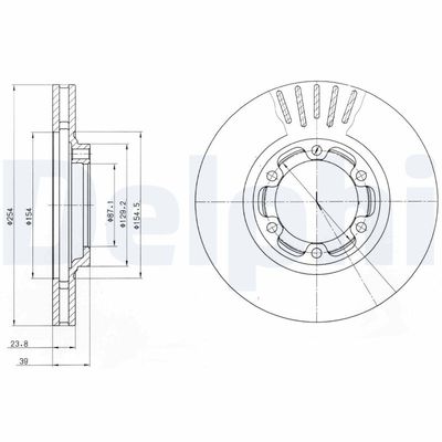 Brake Disc DELPHI BG4106