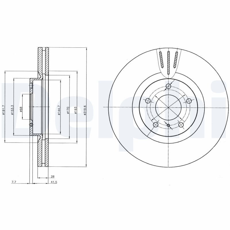 DELPHI BG4107 Brake Disc