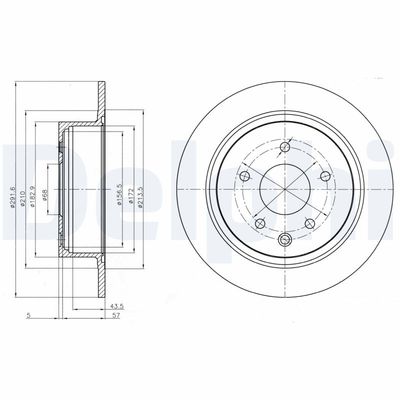 Brake Disc DELPHI BG4108C