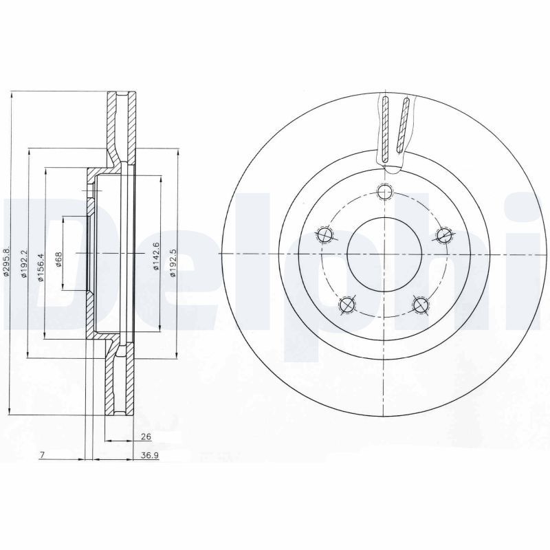 DELPHI BG4109C Brake Disc