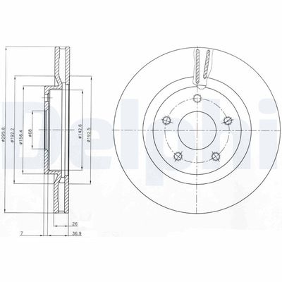 Brake Disc DELPHI BG4109C