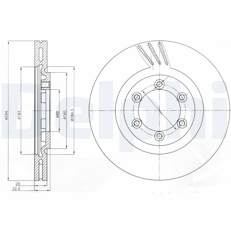 DELPHI BG4112 Brake Disc