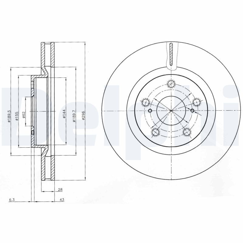 DELPHI BG4114 Brake Disc