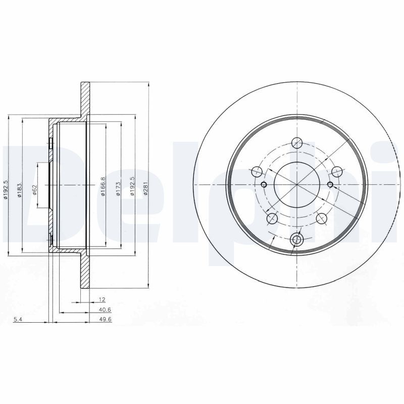 DELPHI BG4115 Brake Disc