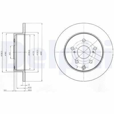 Brake Disc DELPHI BG4115