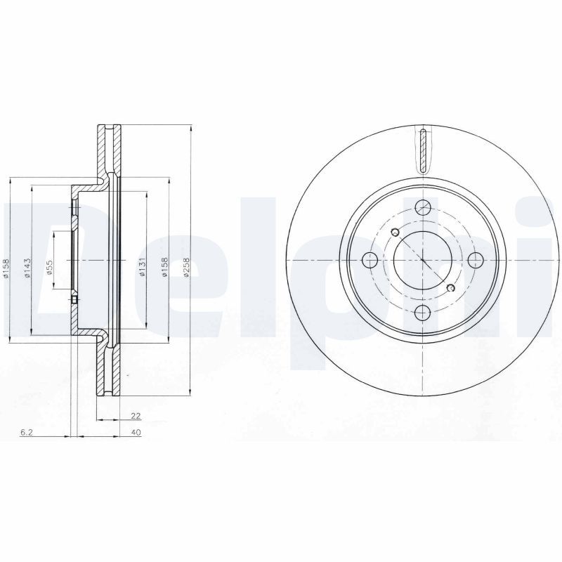 DELPHI BG4116C Brake Disc