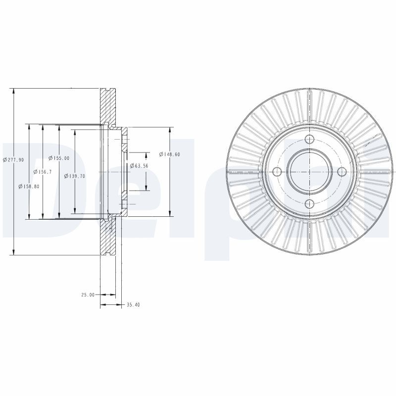 DELPHI BG4117 Brake Disc