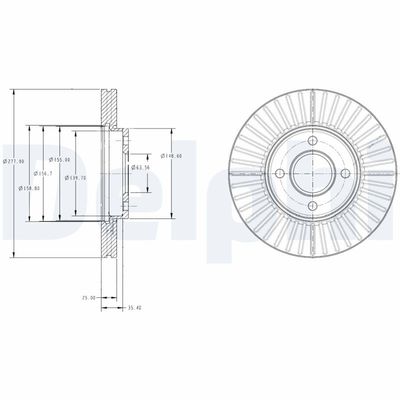 Brake Disc DELPHI BG4117