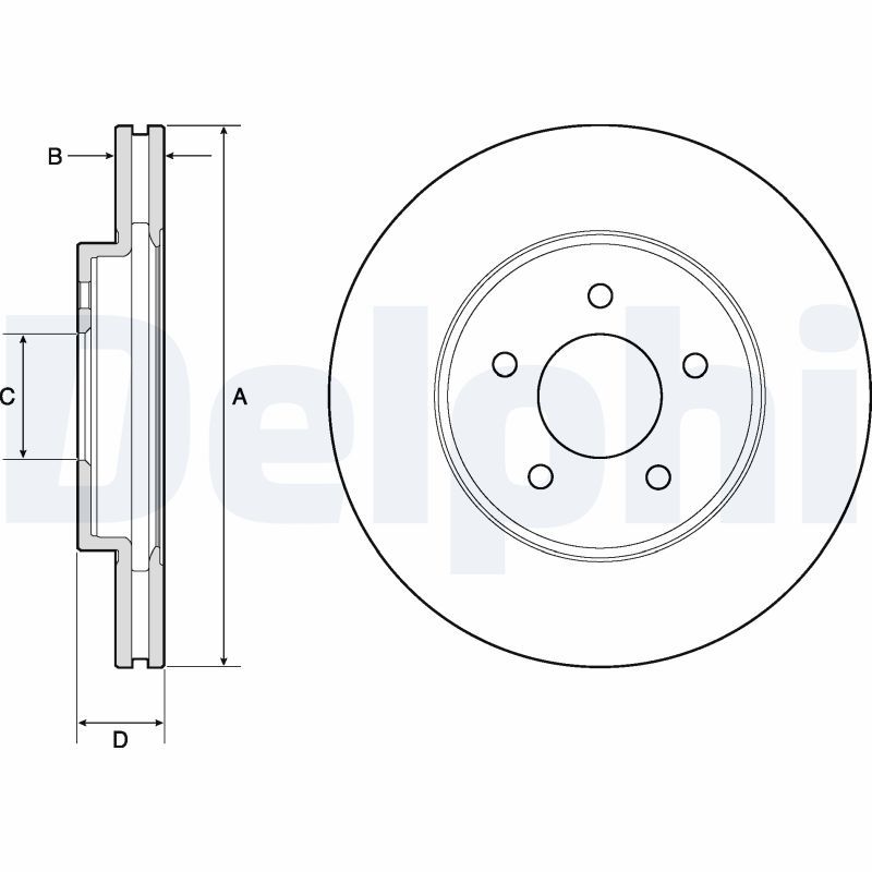DELPHI BG4120 Brake Disc