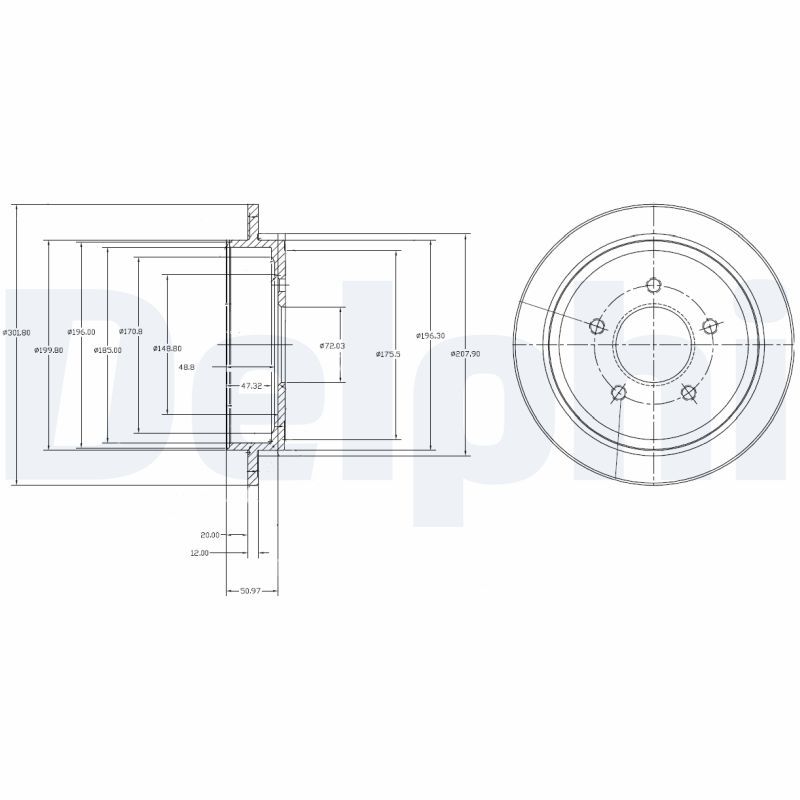 DELPHI BG4121 Brake Disc