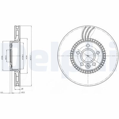 Brake Disc DELPHI BG4123