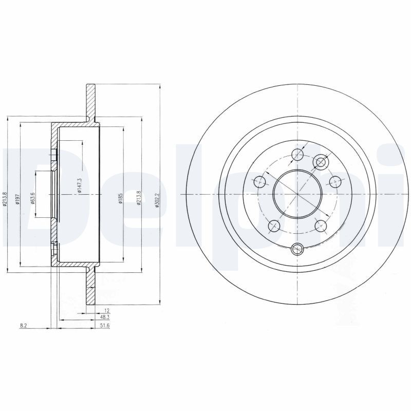 DELPHI BG4124C Brake Disc