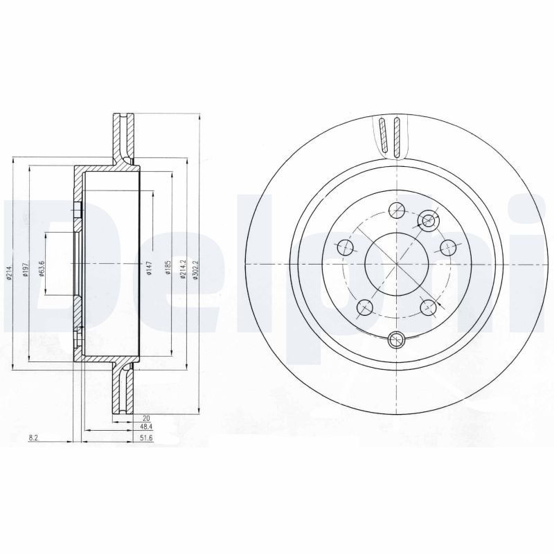 DELPHI BG4125 Brake Disc