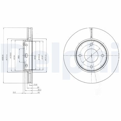Brake Disc DELPHI BG4127