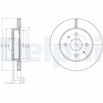 Brake Disc DELPHI BG4128
