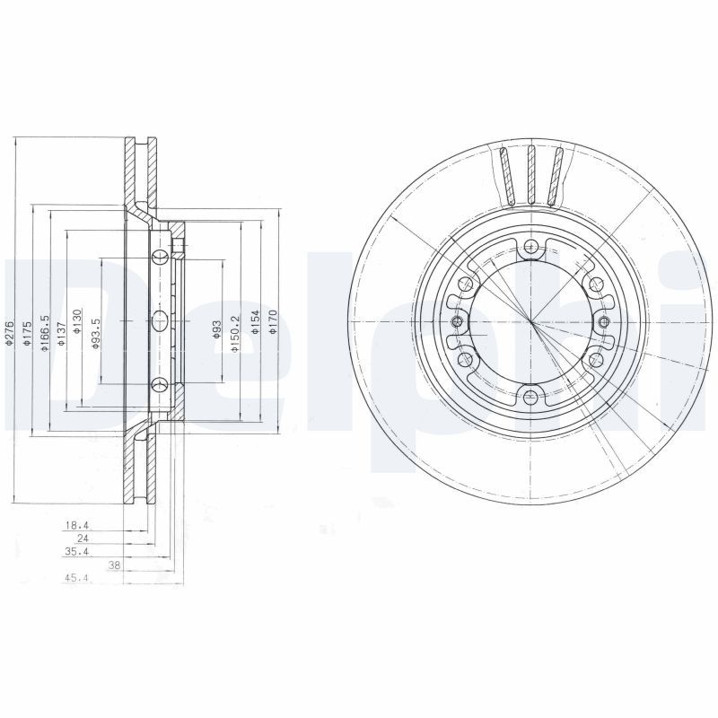 DELPHI BG4132 Brake Disc