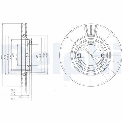 Brake Disc DELPHI BG4132