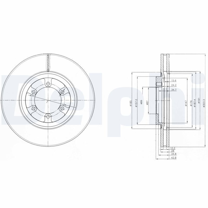 DELPHI BG4133 Brake Disc
