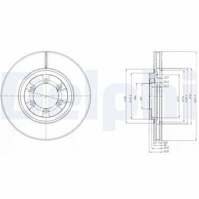 Brake Disc DELPHI BG4133