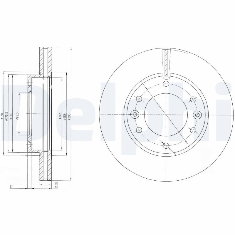 DELPHI BG4137 Brake Disc