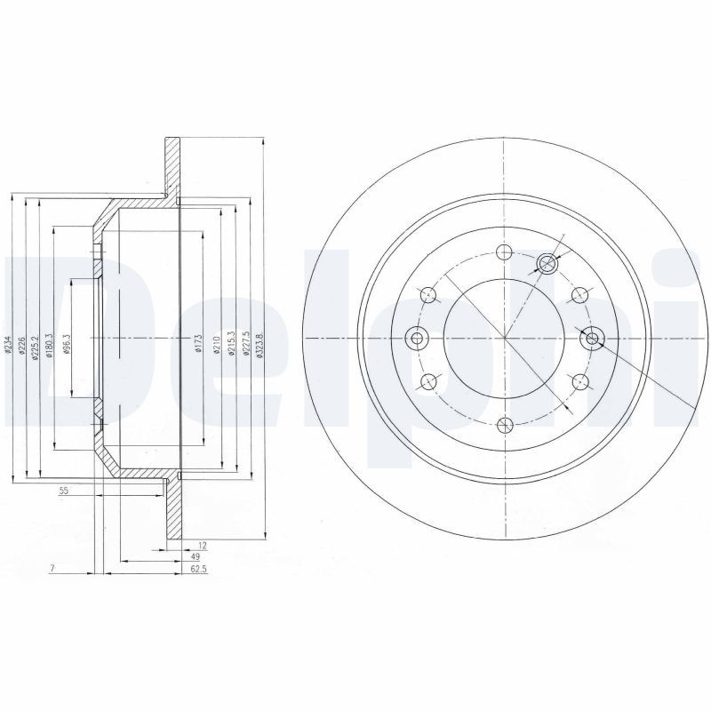 DELPHI BG4138 Brake Disc