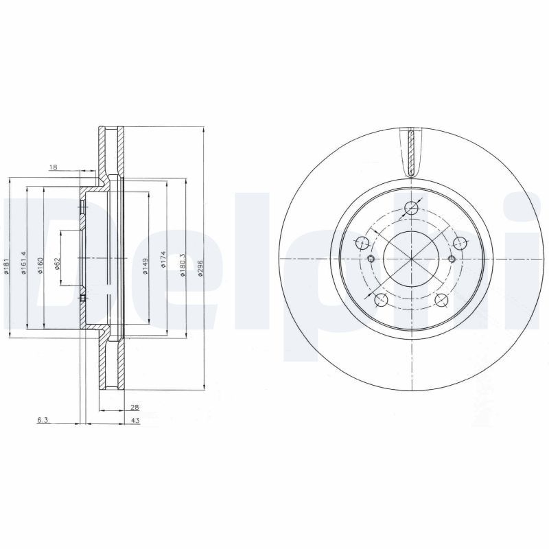 DELPHI BG4139C Brake Disc