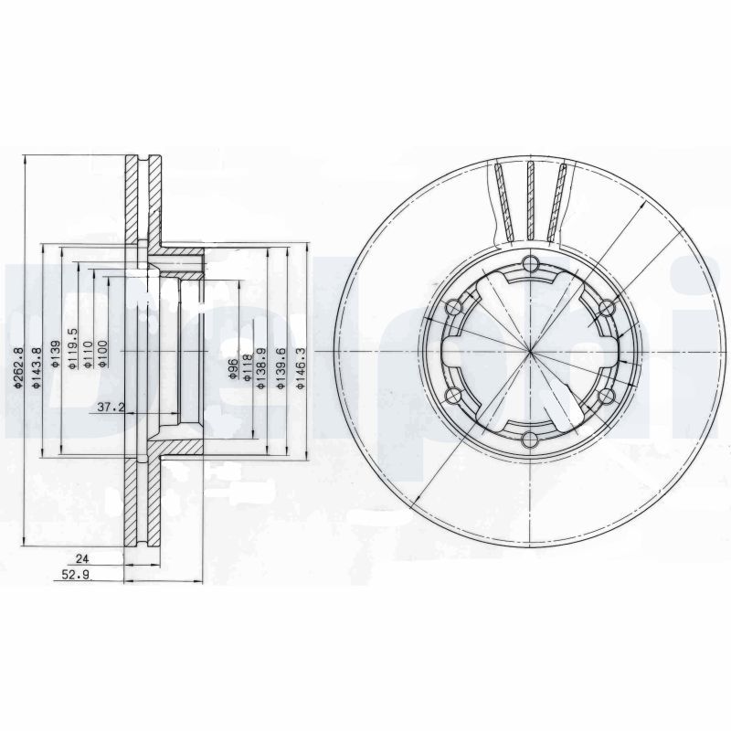 DELPHI BG4140 Brake Disc
