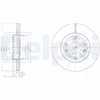 Brake Disc DELPHI BG4141