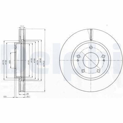 Brake Disc DELPHI BG4147