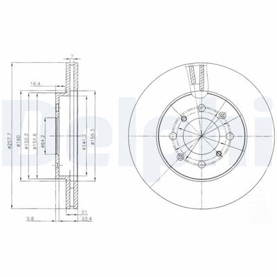 Brake Disc DELPHI BG4148C