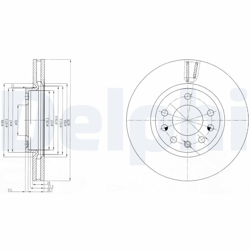 DELPHI BG4149 Brake Disc