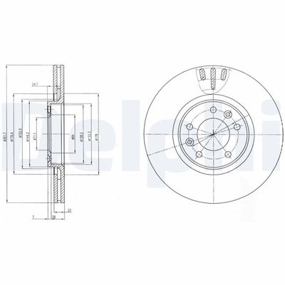 Brake Disc DELPHI BG4150