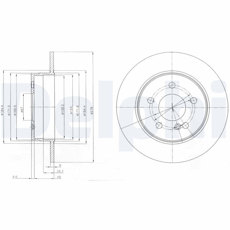 DELPHI BG4152 Brake Disc
