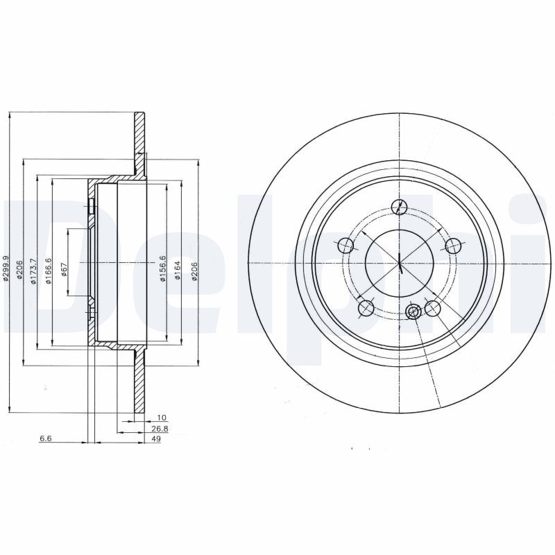 DELPHI BG4153 Brake Disc