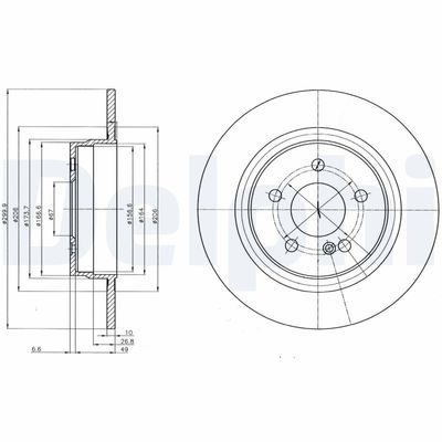 Brake Disc DELPHI BG4153