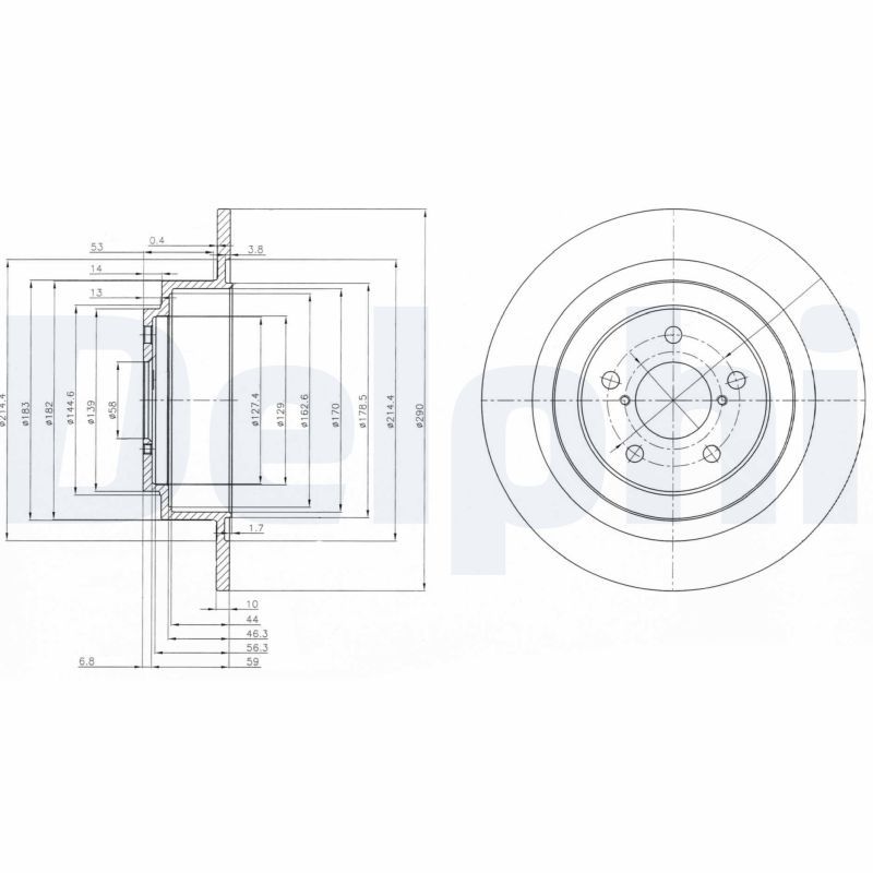 DELPHI BG4154 Brake Disc