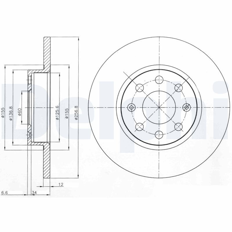 DELPHI BG4155 Brake Disc